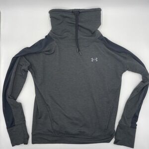 Under Armour Sweatshirt S Loose Athletic Long Sleeve Cowl Neck Front Pocket #393